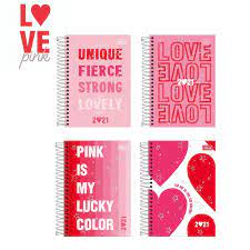 CUADERNO TILIBRA 1/2 OFICIO 7mm 160 Hjs 4 MATERIAS LOVE PINK 1