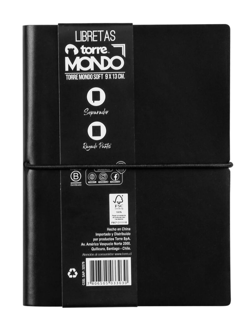 LIBRETA TORRE MONDO SOFT 9 X 13 1