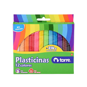 PLASTICINA TORRE 12 COLORES ( CM )
