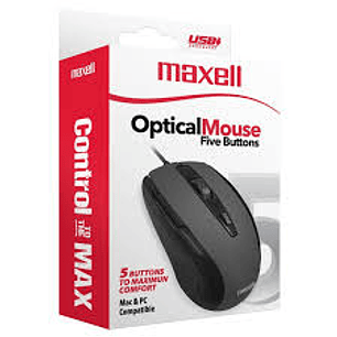 MOUSE OPTICO MAXELL MOWR-105  NEGRO