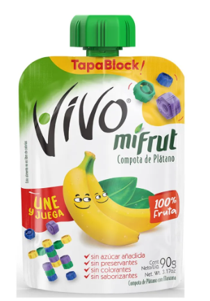 COMPOTA MI FRUT VIVO PLATANO 90GRS 1