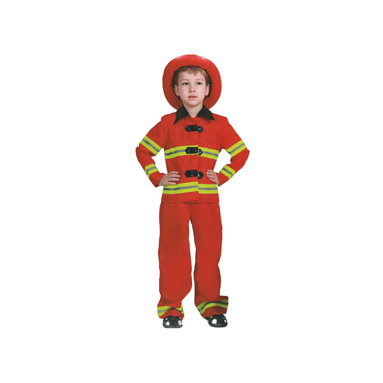 DISFRAZ INFANTIL GLAM BOMBERO TALLA 7-9 AÑOS 1