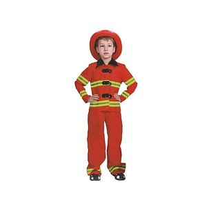 DISFRAZ INFANTIL GLAM BOMBERO TALLA 7-9 AÑOS
