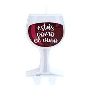VELA GLAM ESTAS COMO EL VINO 1 UNIDAD
