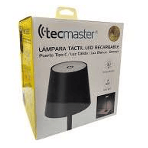 LAMPARA TACTIL LED TECMASTER RECARGABLE TM-800107 TIPO - C
