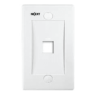 FACE PLATE SIMPLE NEXXT 1PTO RJ-45 BLANCO