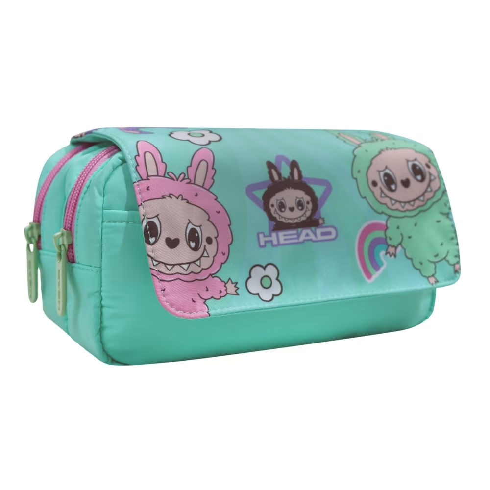 ESTUCHE HEAD ERASER MUÑECOS TURQUESA 1