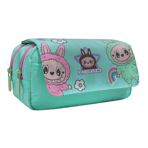 ESTUCHE HEAD ERASER MUÑECOS TURQUESA