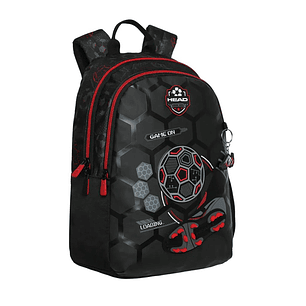 MOCHILA HEAD BIONICA SOCCER NEGRO 20 LTS