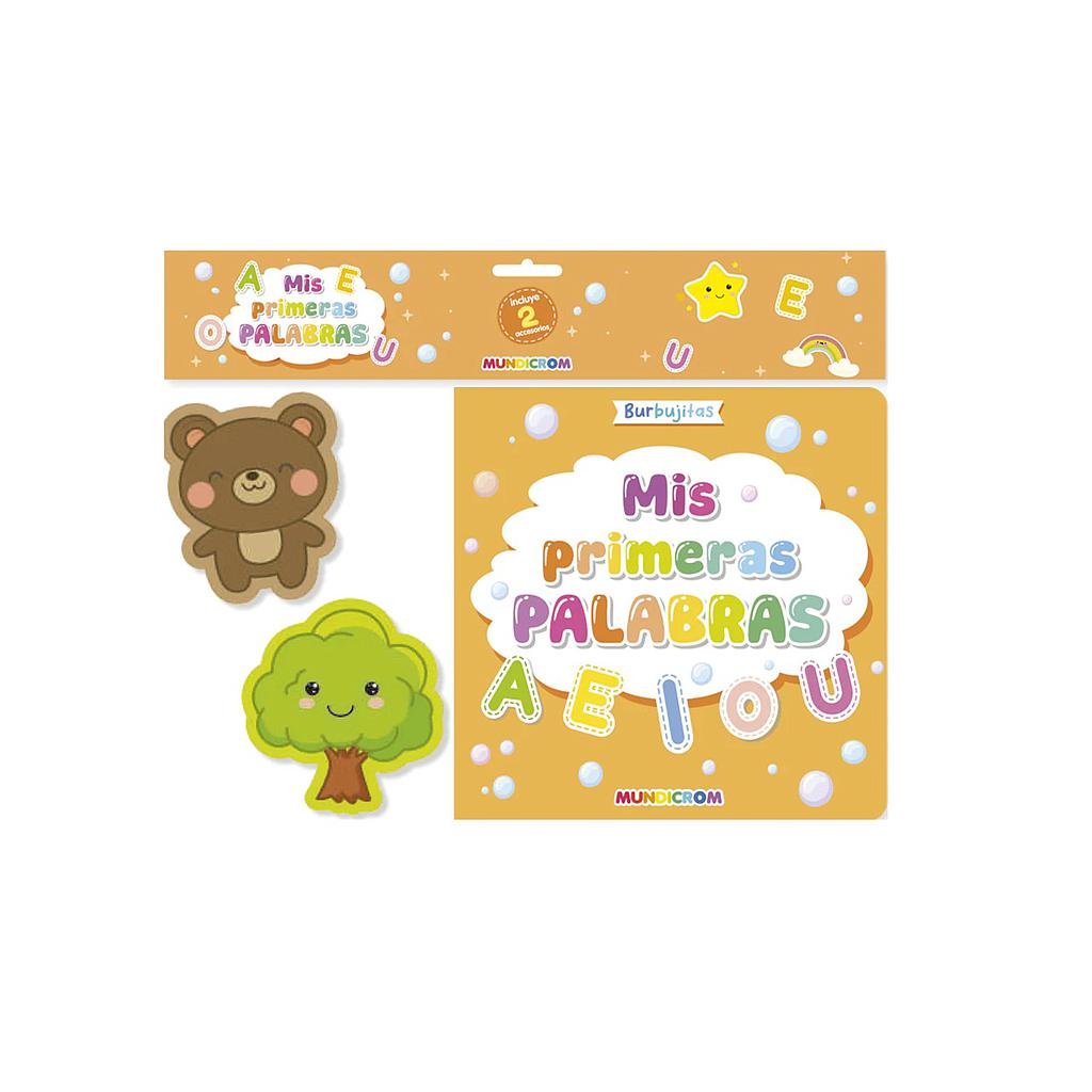 LIBRO DE BAÑO BURBUJITAS MIS PRIMERAS PALABRAS MUNDICROM +3a. 1