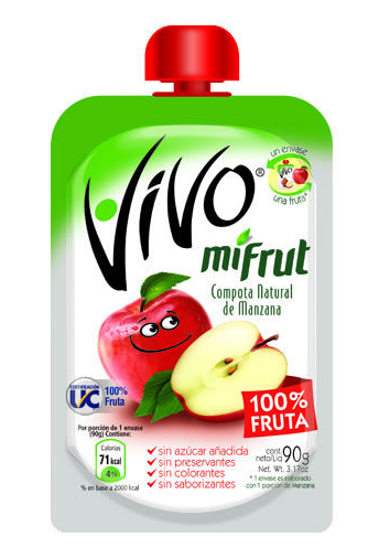 COMPOTA MI FRUT VIVO MANZANA 90GRS 1