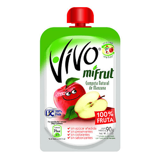COMPOTA MI FRUT VIVO MANZANA 90GRS