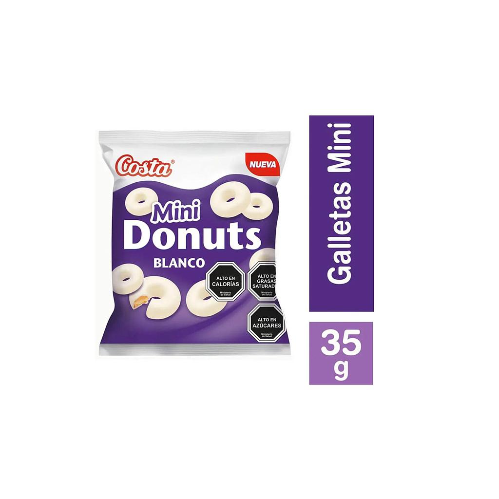 GALLETAS COSTA MINI DONUTS CHOCOLATE BLANCO 35 GRS. 1
