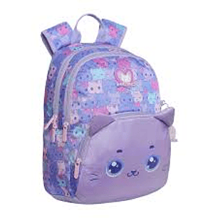 MOCHILA HEAD GUM MEOW LILA 17 LTS