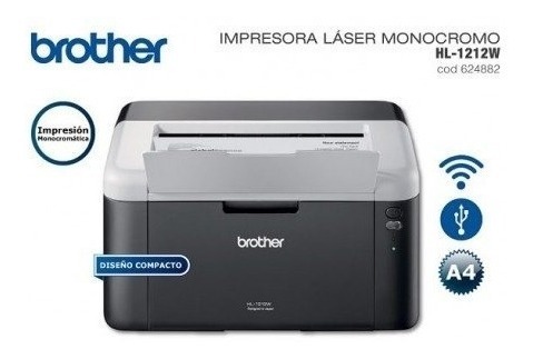 IMPRESORA BROTHER LASER MONOCROMATICA HL-1212 WIFI/USB 1