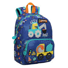 MOCHILA HEAD POP DINO CONSTRUCTOR AZUL 8 LTS 1