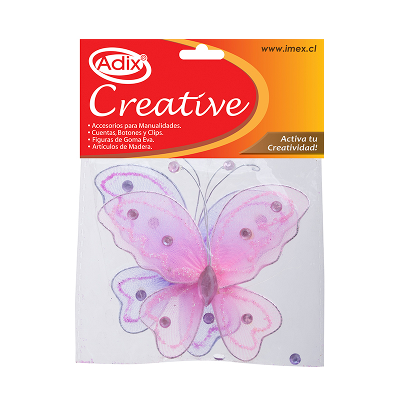 FIGURAS ADIX MARIPOSAS DE SEDA 7Cms. 2Unid. 1