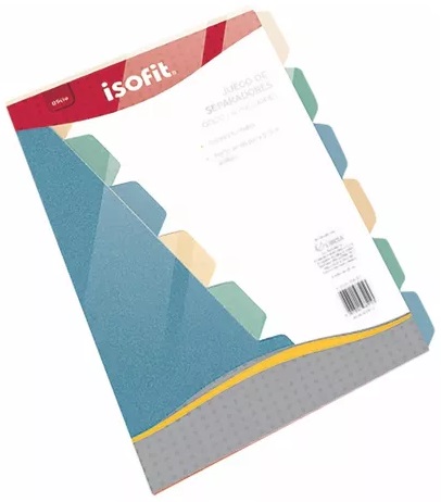 SEPARADOR ISOFIT OFICIO 6 POSIC. D/CARTULINA  1