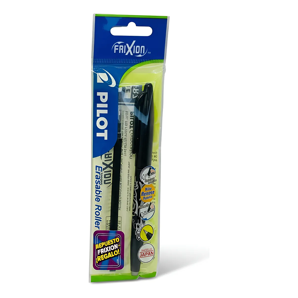 LAPIZ TINTA PILOT FRIXION 0.7 NEGRO BORRABLE CON REPUESTO DE REGALO 1