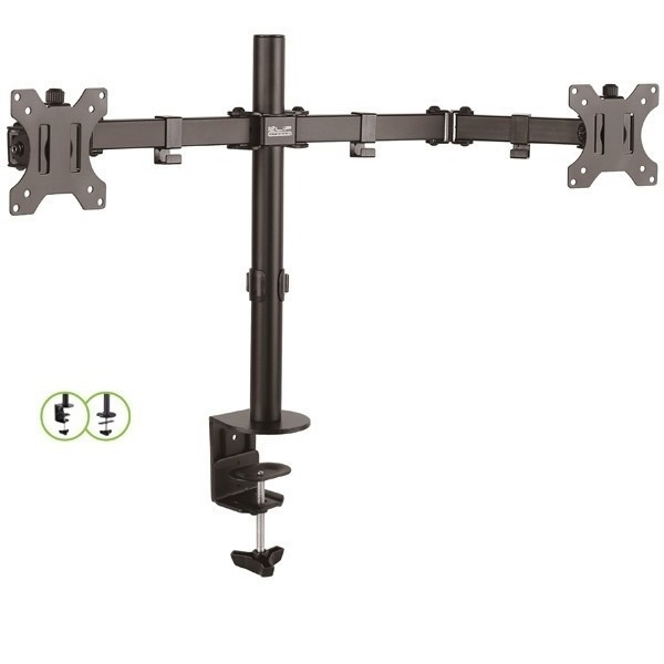 SOPORTE DOBLE MONITOR KLIP XTREME 13-32'' MAX 8KG KPM-310 1