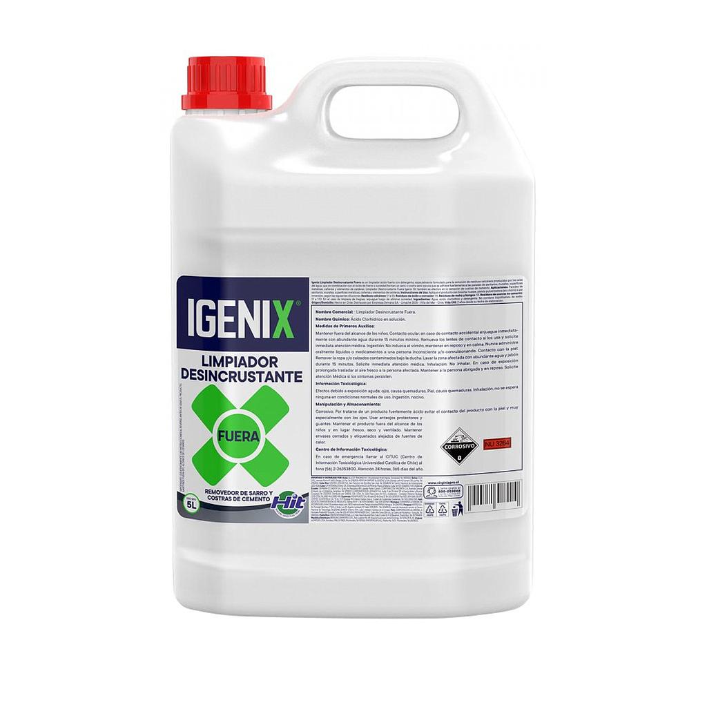 LIMPIADOR DESINCRUSTANTE IGENIX SARRO FUERA 5LTS. 1