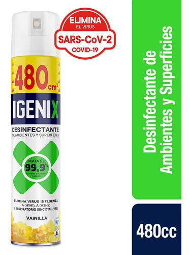 DESINFECTANTE IGENIX VIRGINIA JIRAFA VAINILLA 480 cc.  1