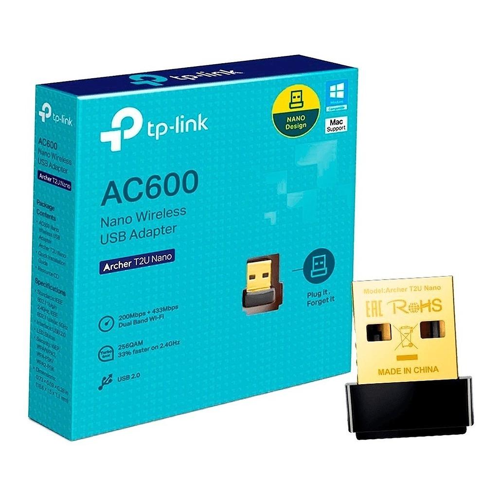 ADAPTADOR INALAMBRICO USB TP-LINK T2U NANO AC600 DUAL BAND  1