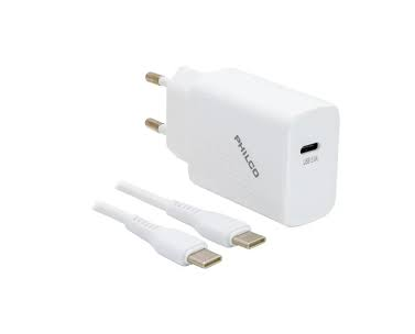 CARGADOR DE CELULAR PHILCO CARGA RAPIDA CON PUERTO USB-C  QC621 1