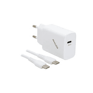 CARGADOR DE CELULAR PHILCO CARGA RAPIDA CON PUERTO USB-C  QC621