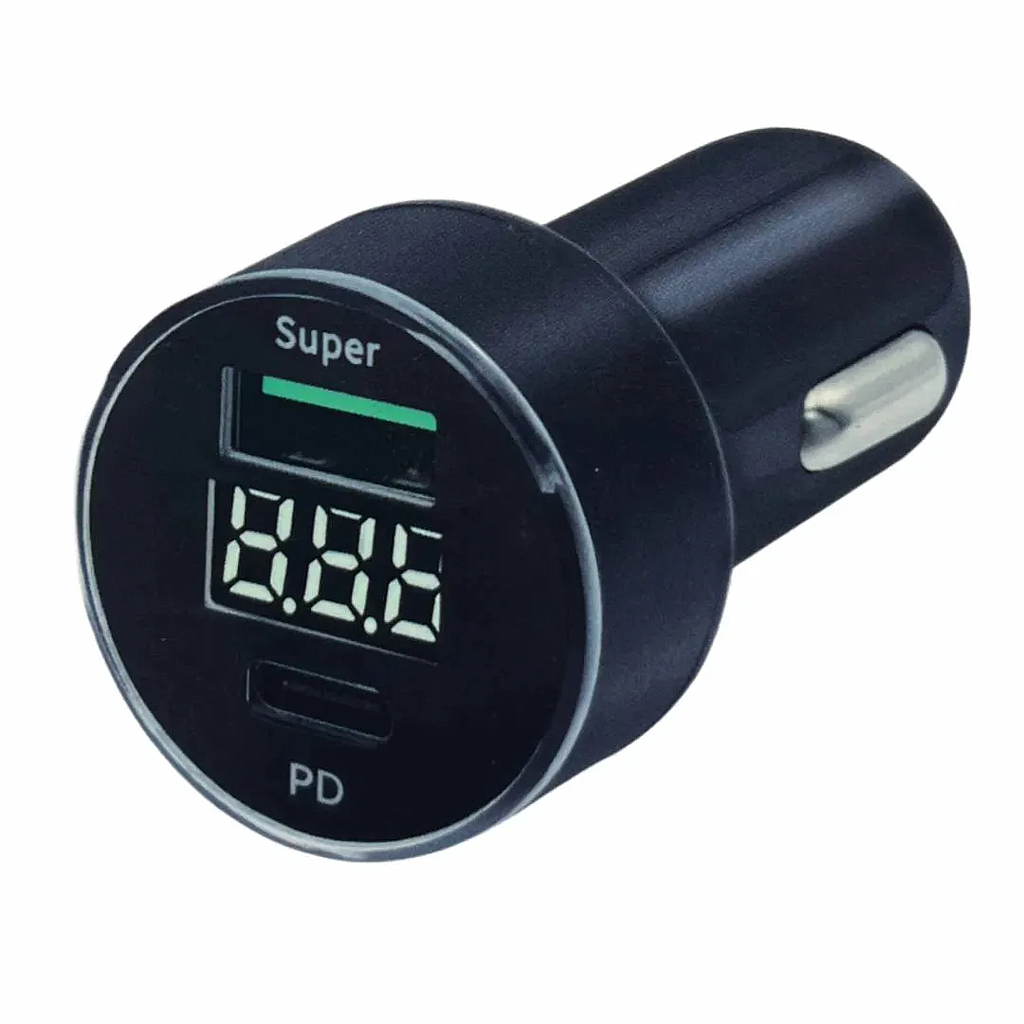 CARGADOR DE AUTO PHILCO DUAL PORT USB QC3.0 CARGA RAPIDA 30W 1