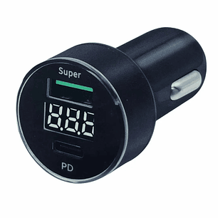 CARGADOR DE AUTO PHILCO DUAL PORT USB QC3.0 CARGA RAPIDA 30W
