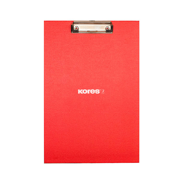 TABLA CON APRETADOR SIMPLE KORES OFICIO VINILICA ROJA (FL53) 1
