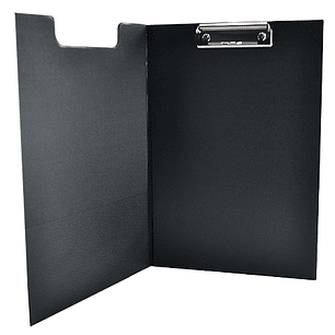 TABLA CON APRETADOR KORES DOBLE CLIP OFICIO VINILICA NEGRA (S0363)