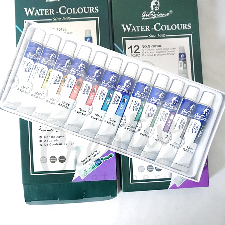 SET DE ACUARELA GIORGIONE 12 COLORES 12ML (G-7018L) 1