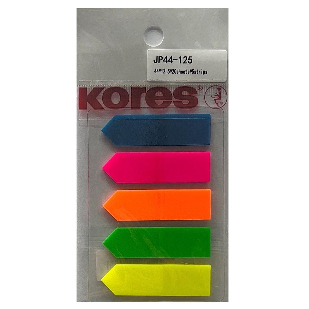 BANDERITA KORES 5 COLORES JP44-125 20 HJS. 44 X 12,5 mm ( CM ) 1