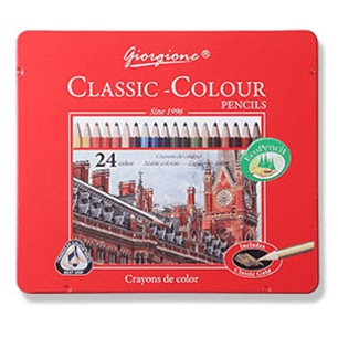 LAPICES DE COLORES CLASSIC GIORGIONE 24 COLORES CAJA METALICA