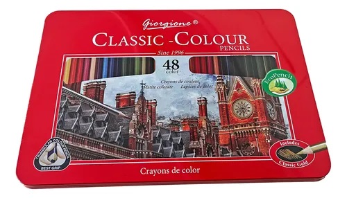 LAPICES DE COLORES CLASSIC GIORGIONE 48 COLORES CAJA METALICA 1