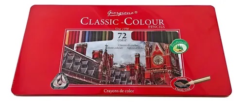 LAPICES DE COLORES CLASSIC GIORGIONE 72 COLORES CAJA METALICA 1