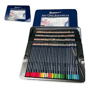 LAPICES DE COLORES GIORGIONE ACUARELABLES 120 COLORES + PINCEL CAJA METALICA