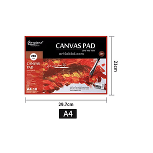 BLOCK DE LIENZO GIORGIONE  A4 10HJS. 280GRS. 210X97MM (G-AC10-A4)