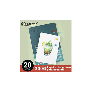 BLOCK ACUARELA GIORGIONE A4 20HJS. 300GRS. 210X297MM (G-WB20-A4)