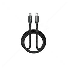 CABLE USB-C A USB-C KLIP XTREME TRENZADO 1.8M NEGRO 20V 60W 1