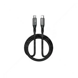 CABLE USB-C A USB-C KLIP XTREME TRENZADO 1.8M NEGRO 20V 60W