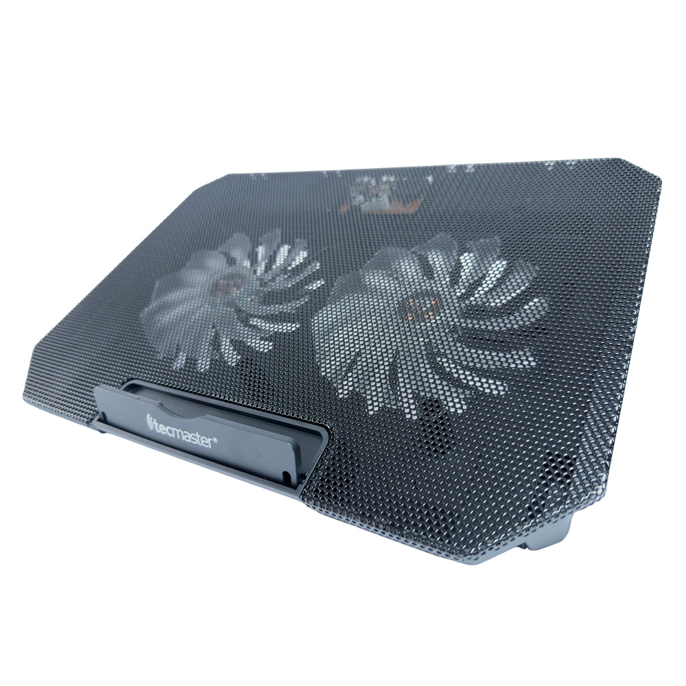BASE ENFRIADORA NOTEBOOK TECMASTER 2 PTOS USB 2 VENTILADORES 12'' HASTA 17'' TM-100564 1