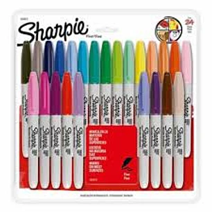SET MARCADOR SHARPIE FINO 24 COLORES 