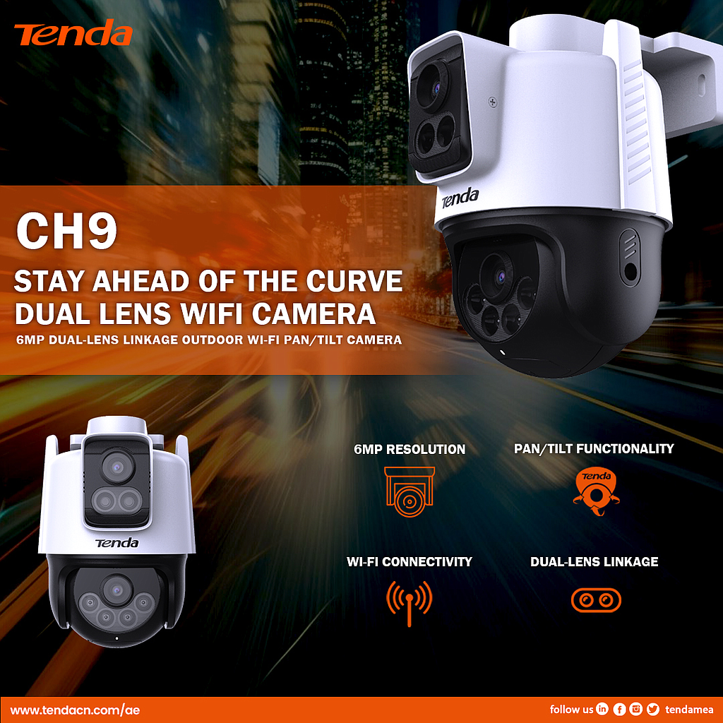 CAMARA IP TENDA FULL-COLOR CH9-WCA 355º 3MP+3MP WIFI 6 1