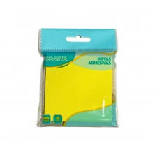 NOTAS ADHESIVAS PROARTE 75 X 75 MM. AMARILLO 100 HJS. 2