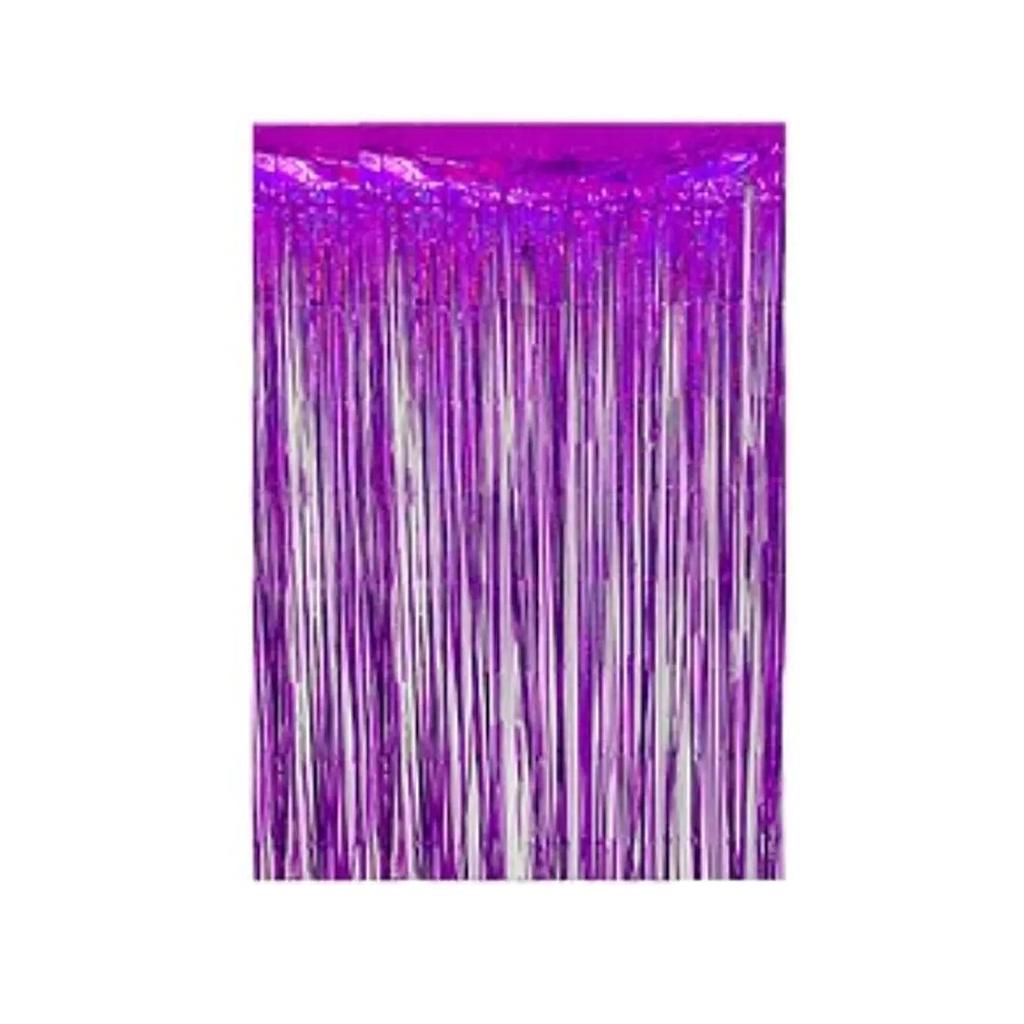 CORTINA METALIZADA GLAM MORADA 240 X 100 CMS. 1 UNID. 1