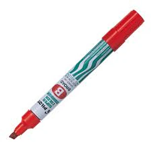 PLUMON PERMANENTE PILOT PTA. BISELADA ROJO ( CH )