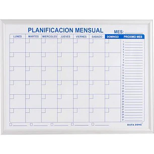 PIZARRA MAGNETICA PLANIFICADOR MENSUAL DATA ZONE 60X90 CMS.